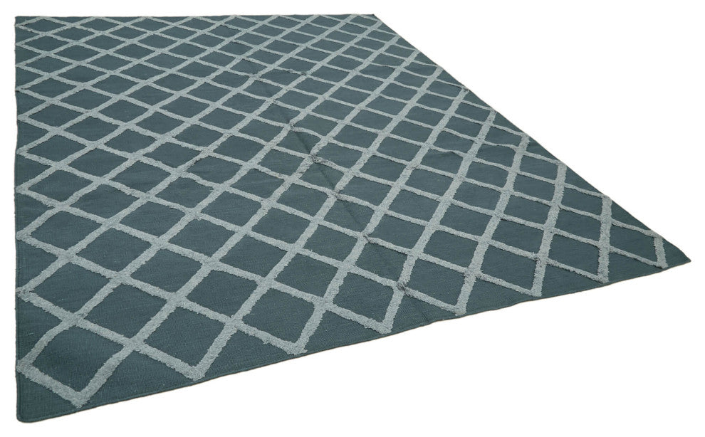 Rug N Carpet - Hand-knotted Modern Design 8' 7'' x 10' 0'' Wool Unique Kilim Rug