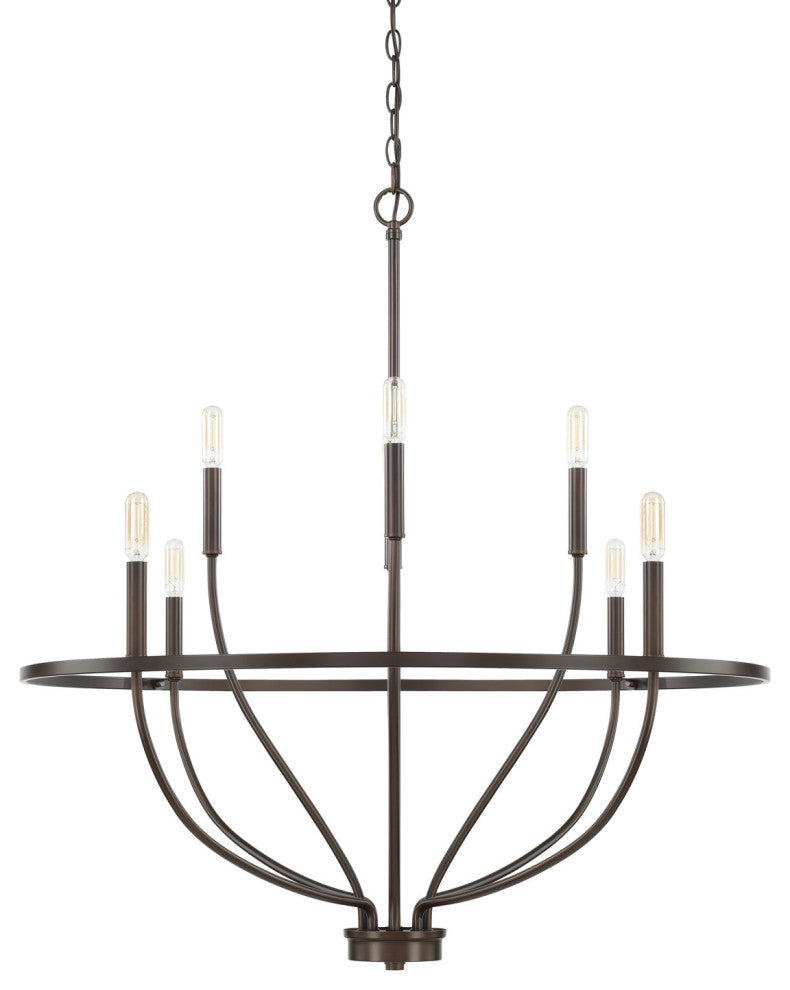 Capital Lighting 428581 Greyson 8 Light 34"W Taper Candle - Bronze