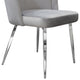 Grace 2 Dining Chairs With Chrome Legs, Gray Velvet