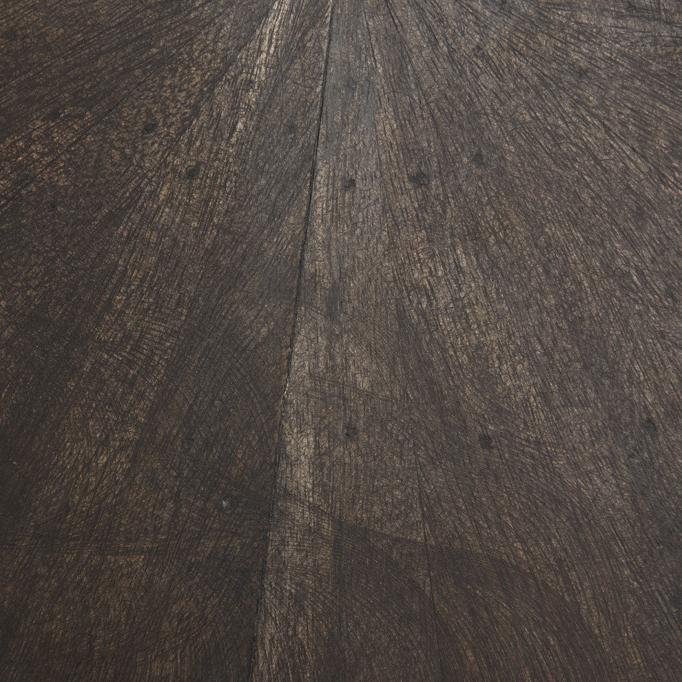 Arlo Dark Brown Solid Wood w/ Black Iron Base End Table