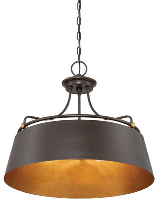Quoizel FV2824WT Four Light Pendant Fairview Western Bronze