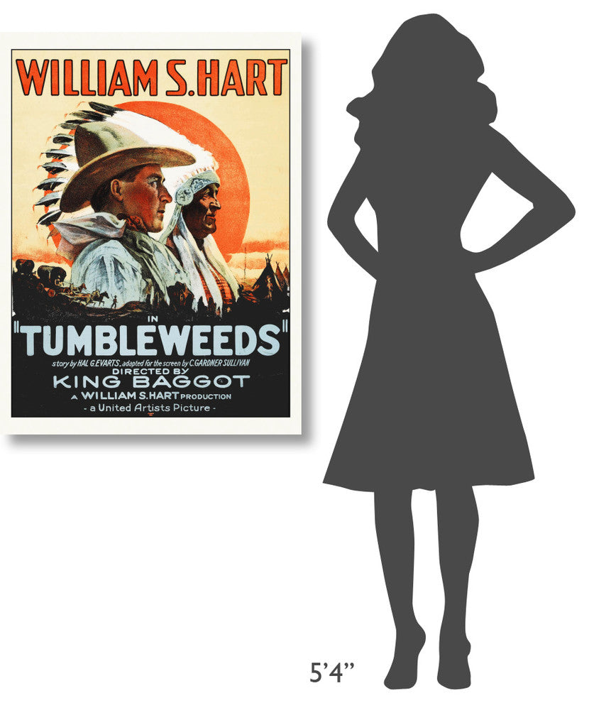 "Tumbleweeds - William S Hart,  1925" Canvas by Hollywood Photo Archive, 30x40"
