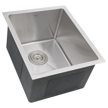Nantucket Sinks SR1815 Rectangle Small Radius Stainless Steel Bar Sink