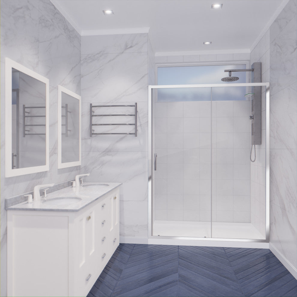 ANZZI Halberd Framed Sliding Shower Door, Polished Chrome, 48" X 72"