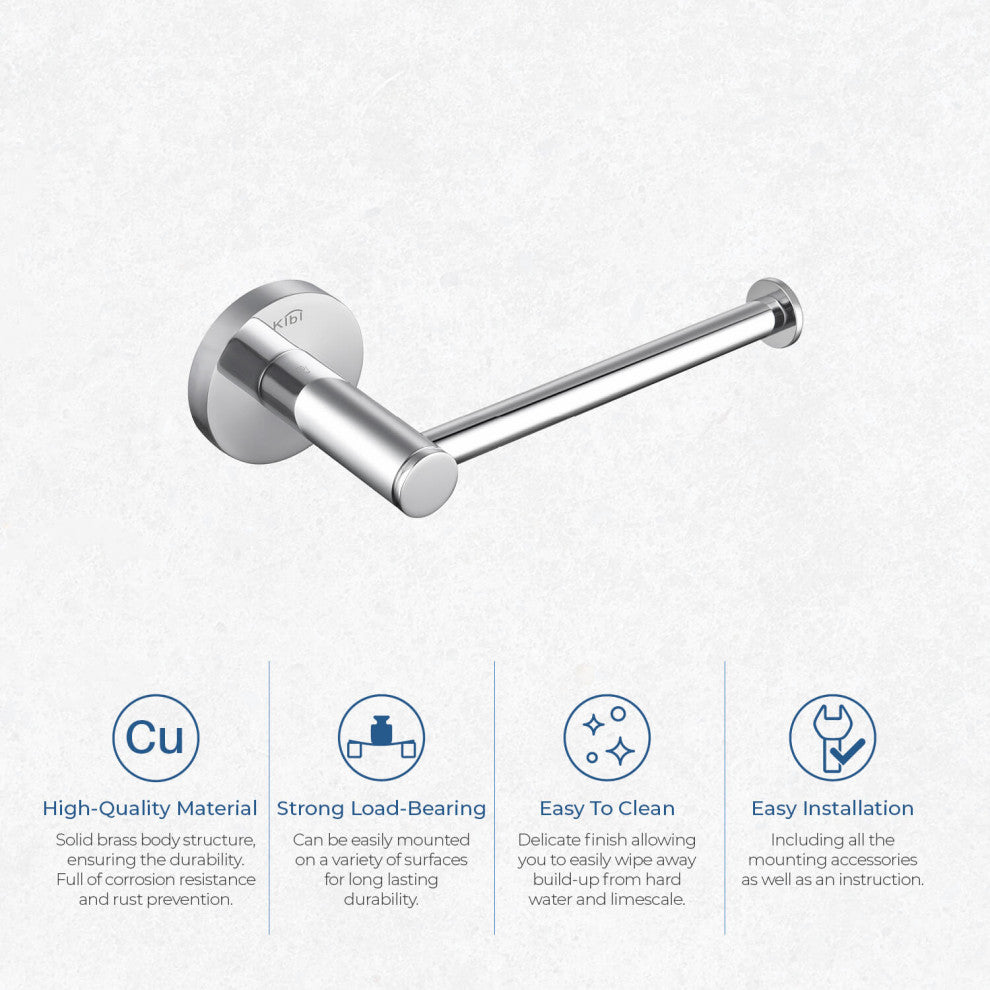 Circular Bathroom Tissue Holder KBA1402, Chrome