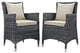 Summon 2-Piece Outdoor Patio Sunbrella Dining Set