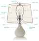 Hardback Faux Silk Coolie Lamp Shade, 5x9x7", Cream, Navy Blue Silk, Single