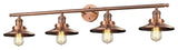 Innovations 4-Light Railroad Bathroom Fixture, Antique Copper