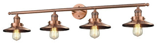 Innovations 4-Light Railroad Bathroom Fixture, Antique Copper