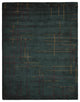 HAND KNOTTED LOOM SILK ECO-FRIENDLY RUGS-5'x8',Rectangle,Green Red,Contemporary