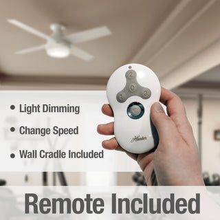 Hunter Fan Company 52" Dempsey LP Fresh White Ceiling Fan With Light and Remote