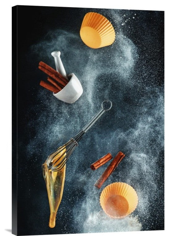 "Kitchen Mess: Cinnamon Cupcake" Canvas Giclee by Dina Belenko, 16"x24"