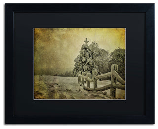 'Oh Christmas Tree' Matted Framed Canvas Art by Lois Bryan