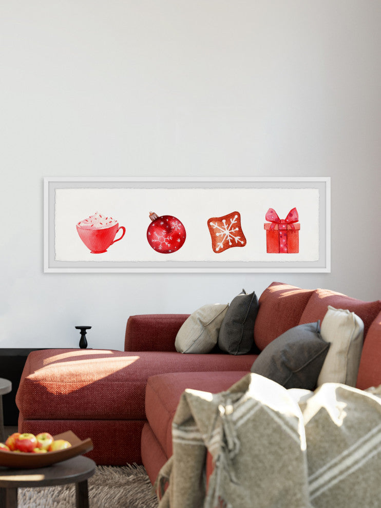 "Christmas Time" Framed Painting Print, 30x10