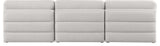 Beckham Linen Textured Fabric Upholstered 3-Piece Modular Sofa, Beige