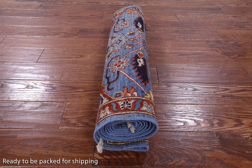 Persian Fine Serapi Hand-Knotted Wool Runner Rug 2' 7" X 10' 0" - Q12895