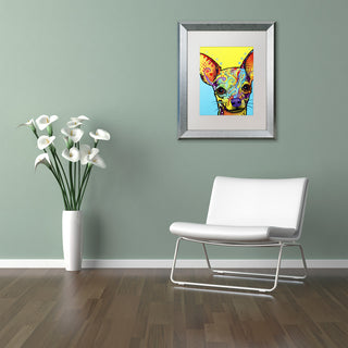 'Chihuahua' Silver Framed Canvas Art by Dean Russo