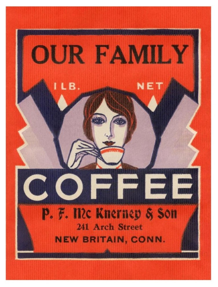 "Our Family Coffee" Digital Paper Print by Retrolabel, 35"x46"