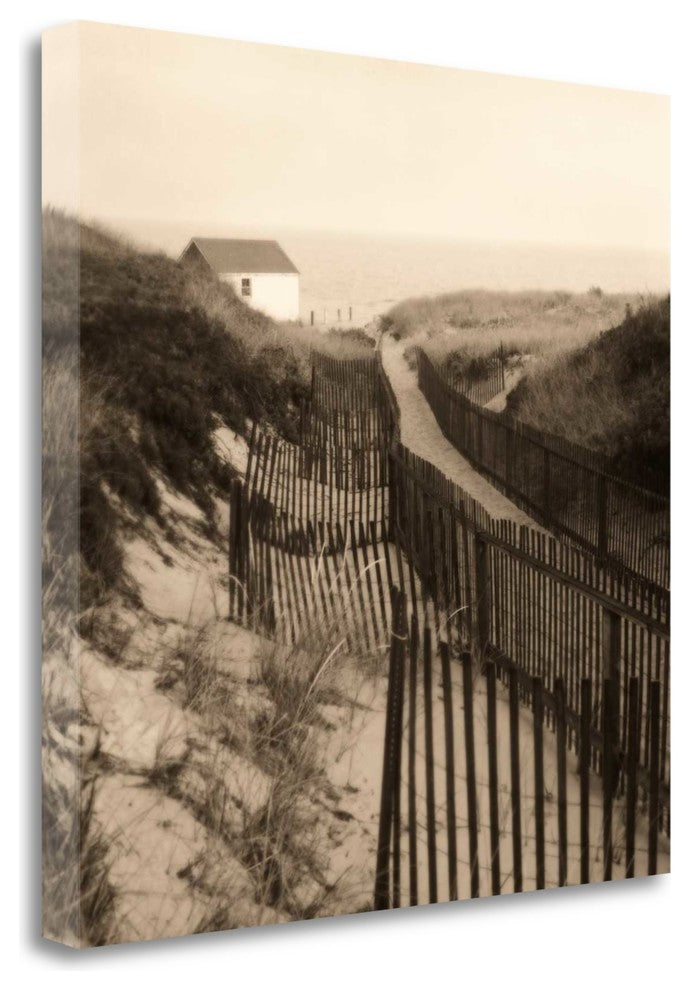 "Dune Fence" By Christine Triebert, Giclee Print on Gallery Wrap Canvas
