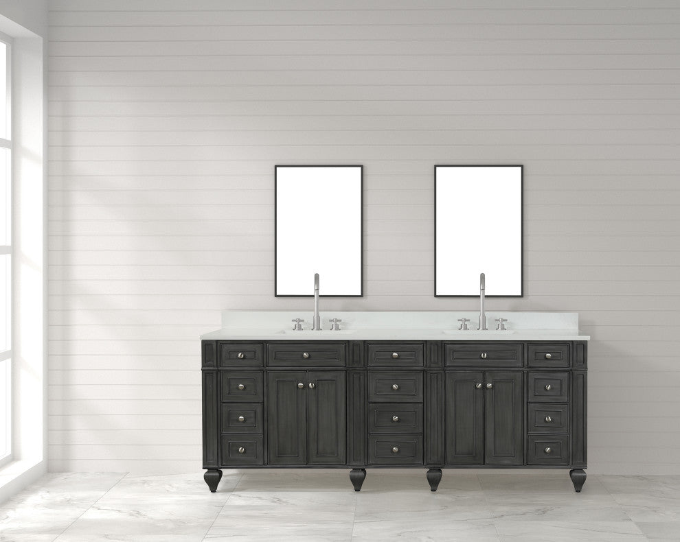 Winston Traditional Gray 84" Double Vanity
