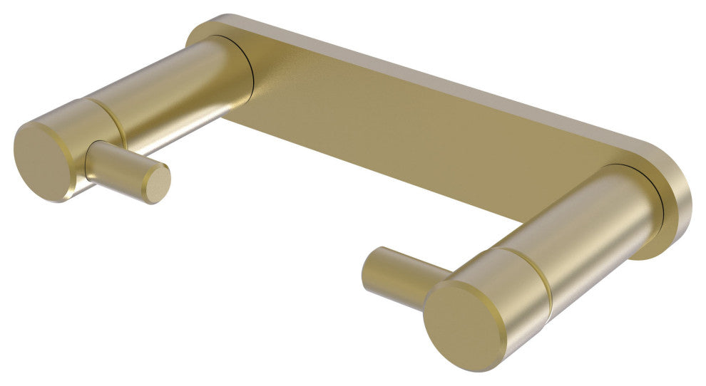 Fresno Rollerless Toilet Paper Holder, Satin Brass