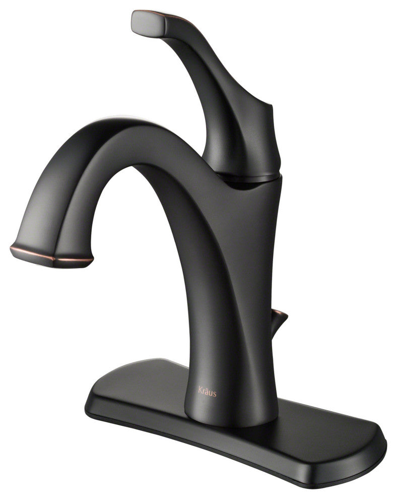 Arlo Single Handle 1-Hole Bathroom Basin Faucet, Lift Rod Drain, Oil Rub Bronze