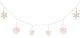 150ct White Snowflake Icicle Christmas Lights  8.5 ft White Wire
