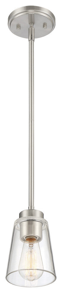 Calhoun 1-Light Satin Nickel Small Mini-Pendant