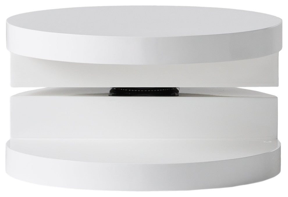 GDF Studio Emerson Small Circular Mod Swivel Coffee Table