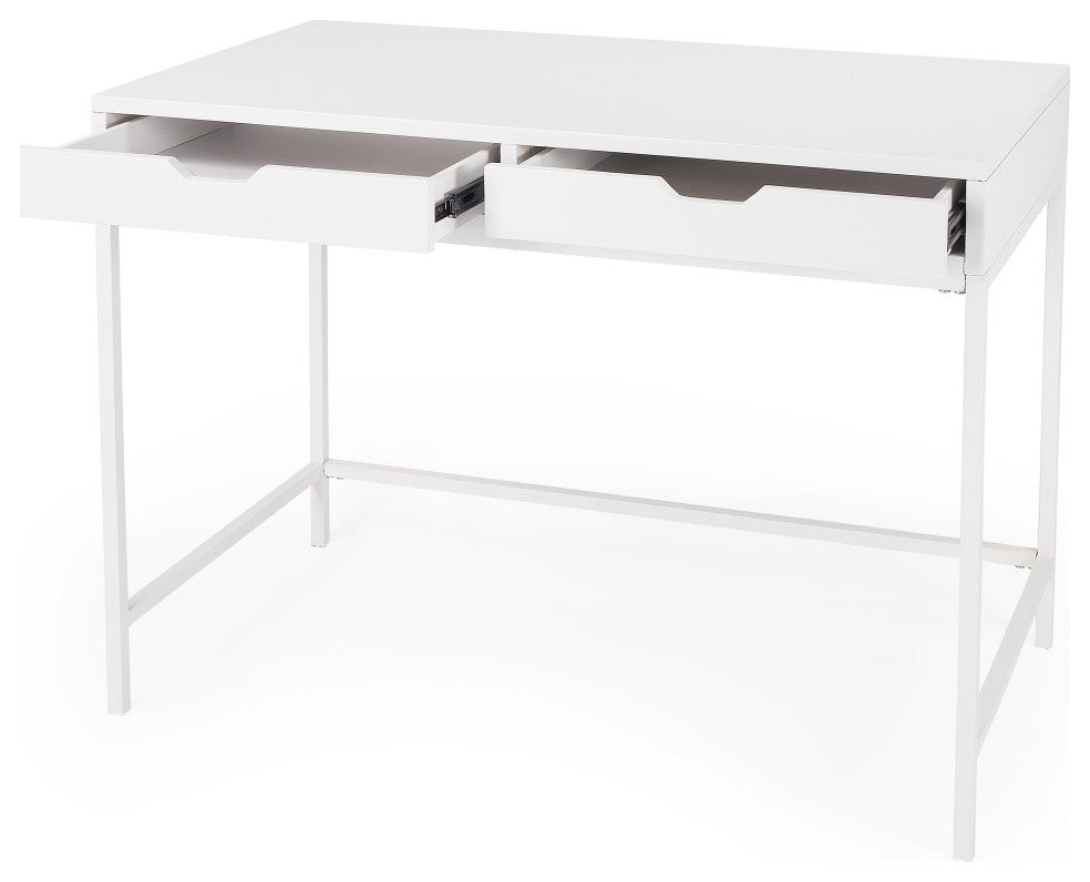Butler Belka White Desk With Drawers