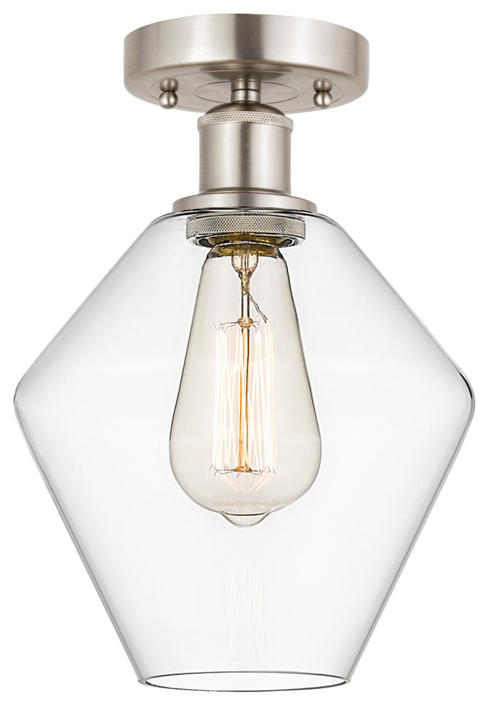 Innovations 616-1F-SN-G652-8 1 Light Semi-Flush Mount, Brushed Satin Nickel