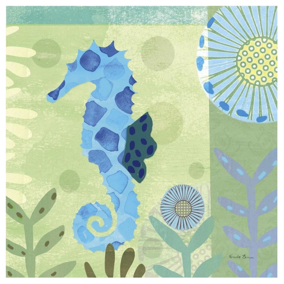 "Underwater World III" Digital Paper Print by Farida Zaman, 26"x26"