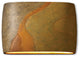 Ambiance ADA Outdoor Ceramic Wide Oval Wall Sconce, Harvest Yellow Slate, LED