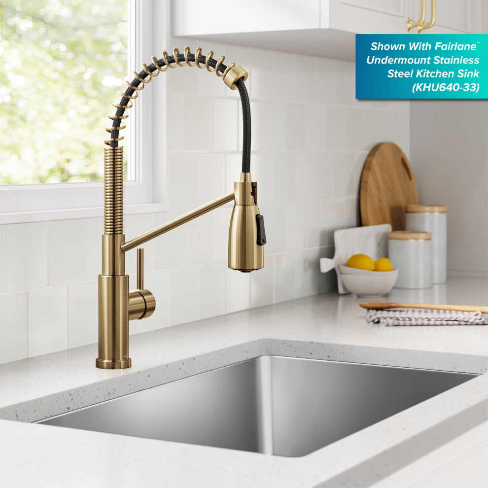 KRAUS Coda Commercial Style 2-Function 1-Handle Pull Down Kitchen Faucet, BB