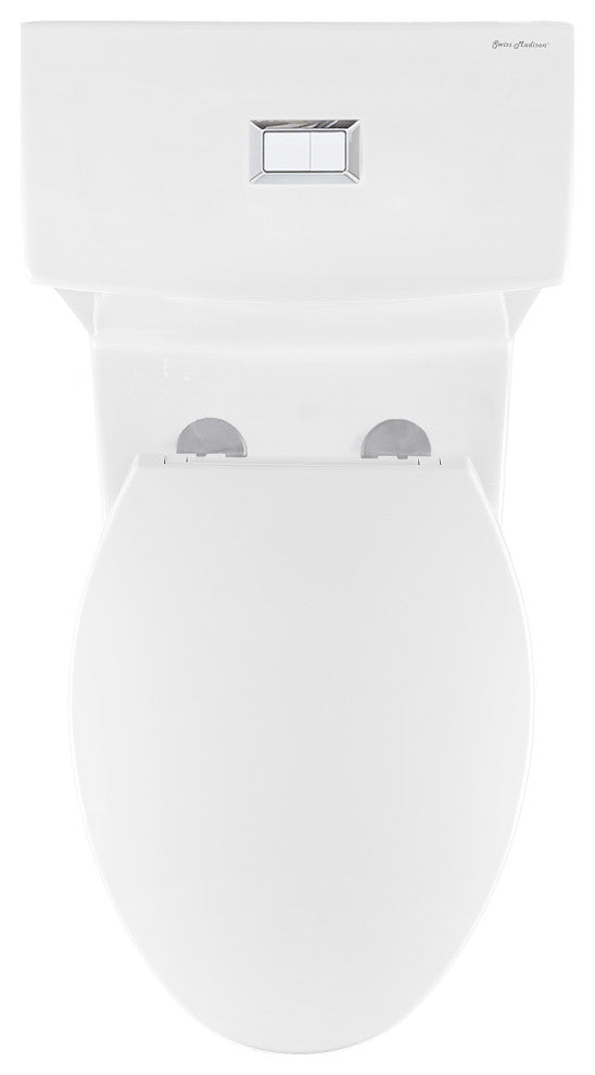 Classe One-Piece Toilet Dual Flush 0.8/1.28 GPF, Glossy White