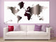 Studio Map Mural, Bronze and White Gradient, Peel and Stick, 3 Panels, 107"x52"