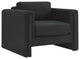 Visible Boucle Fabric Armchair - Black