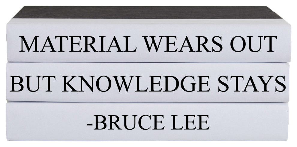 Knowledge Quote Book Stack, S/3