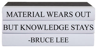 Decorative Books - Quote Book Stack - "Knowledge"