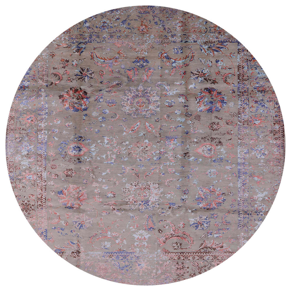 Ahgly Company Indoor Round Mid-Century Modern Area Rugs, 4' Round