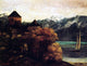 Gustave Courbet The Chateau de Chillon - 21" x 28" Premium Canvas Print