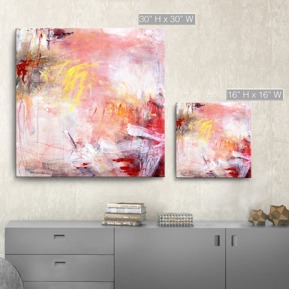 Ready2HangArt 'Rose Water I' Abstract Canvas Wall Art