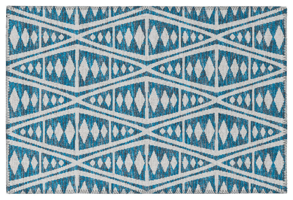 Indoor/Outdoor Sedona SN6 Indigo Machine Washable 1'8" x 2'6" Rug