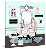 "LA Shopping" Painting Print on Wrapped Canvas