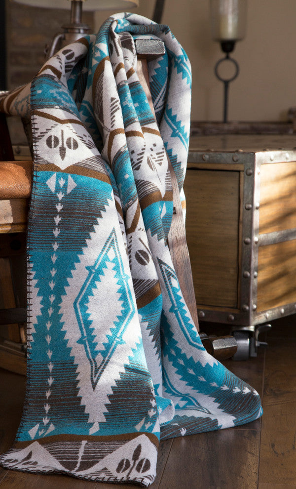 Turquoise Earth Blanket Throw