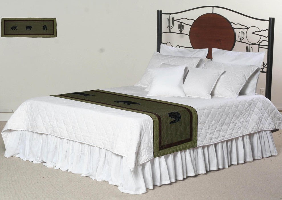 Bear Country Bed Scarves Queen 32" X 85"