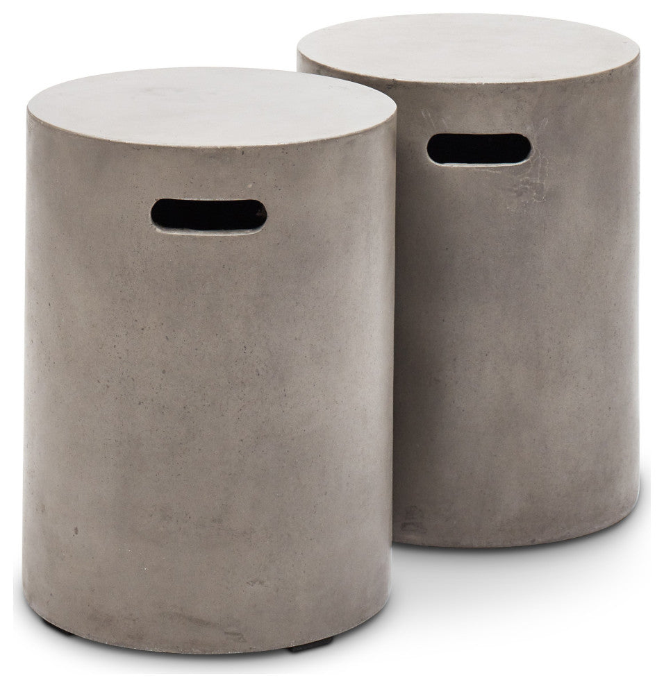 Cylinder Stool, Dark Gray