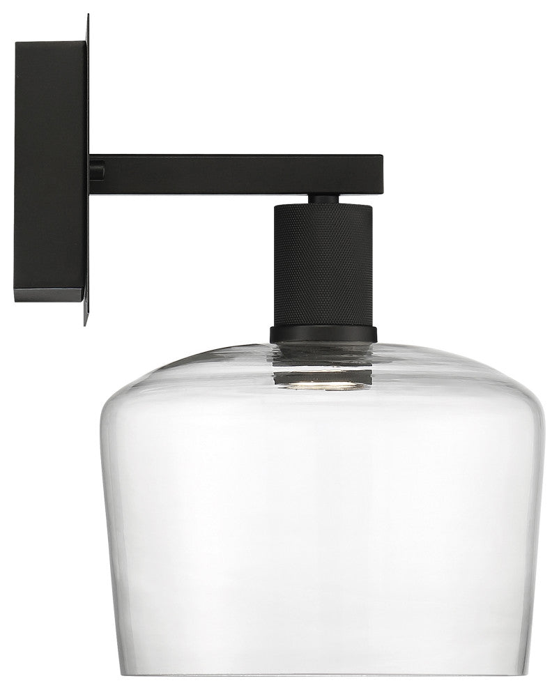 Access Port Nine 1-Light Chardonnay LED Wall Sconce Matte Black