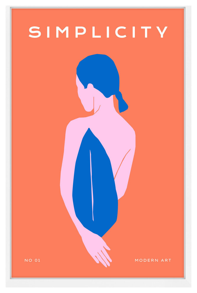 "Simplicity No 01" Framed Painting Print, 20x30