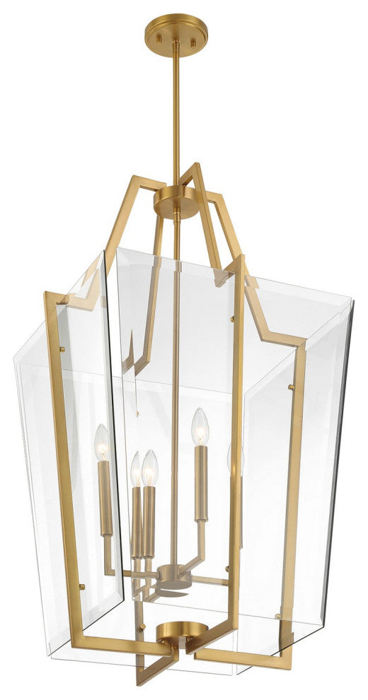 Farell 4-Light Pendant, Warm Brass